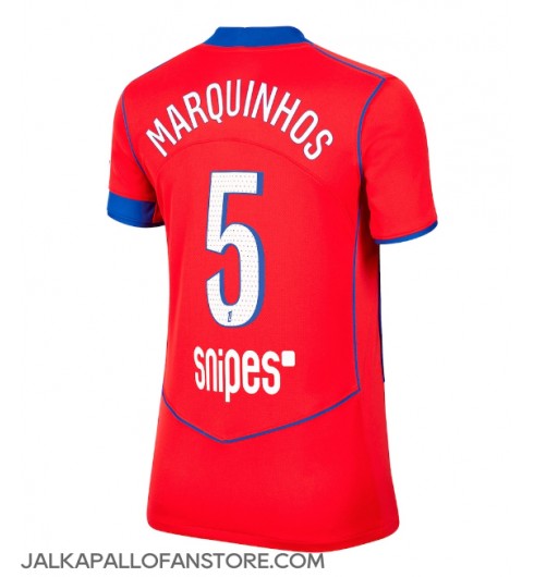Paris Saint-Germain Marquinhos #5 Kolmaspaita Naisten 2025-26 Lyhythihainen Paris Saint-Germain Marquinhos #5 Kolmaspaita Naisten 2025-26 Lyhythihainen